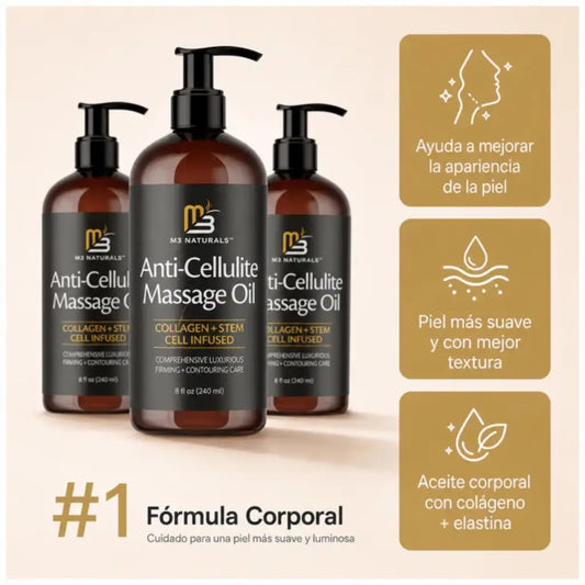 M3 Naturals™: El original de USA - Aceite Reafirmante & Anticelulitis