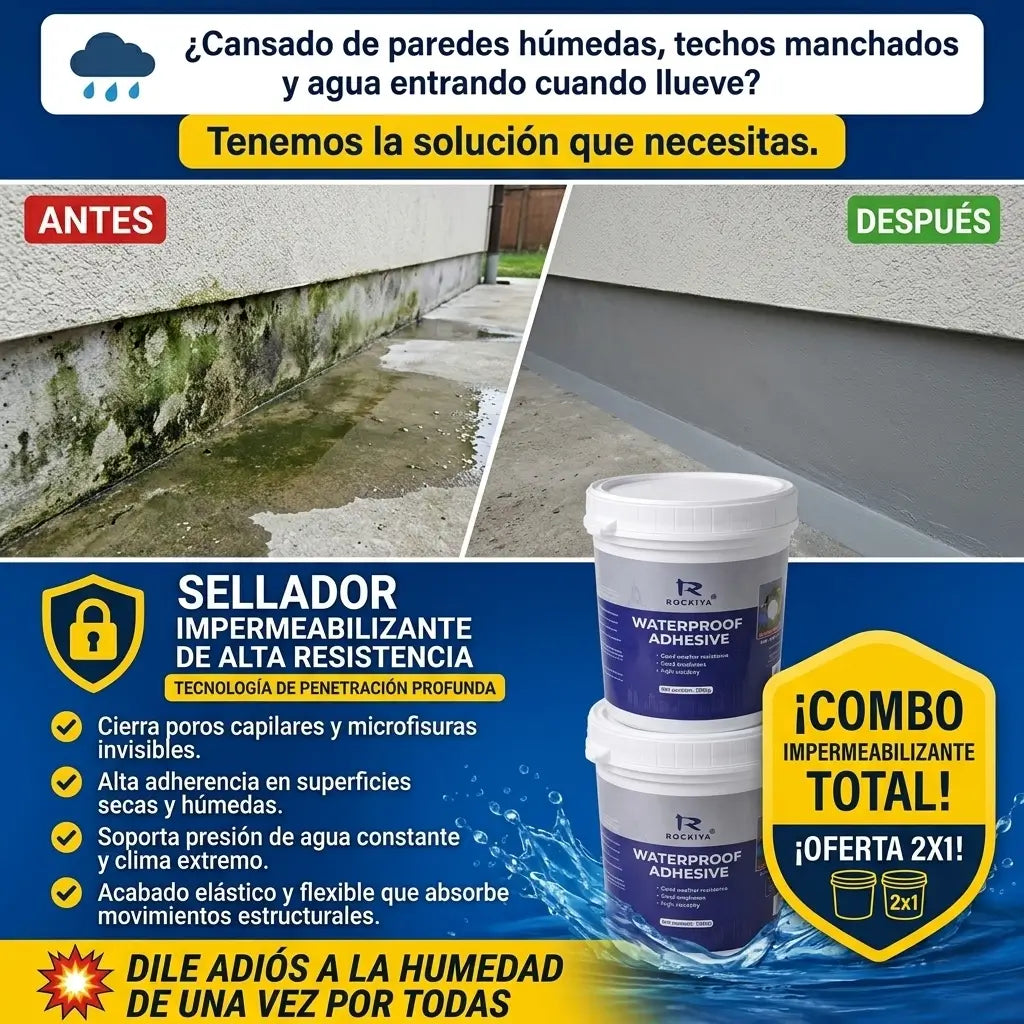 🔥 ¡Elimina Filtraciones en Minutos!. OFERTA 2X1 – El Sellador Transparante Más Potente y Fácil de Aplicar