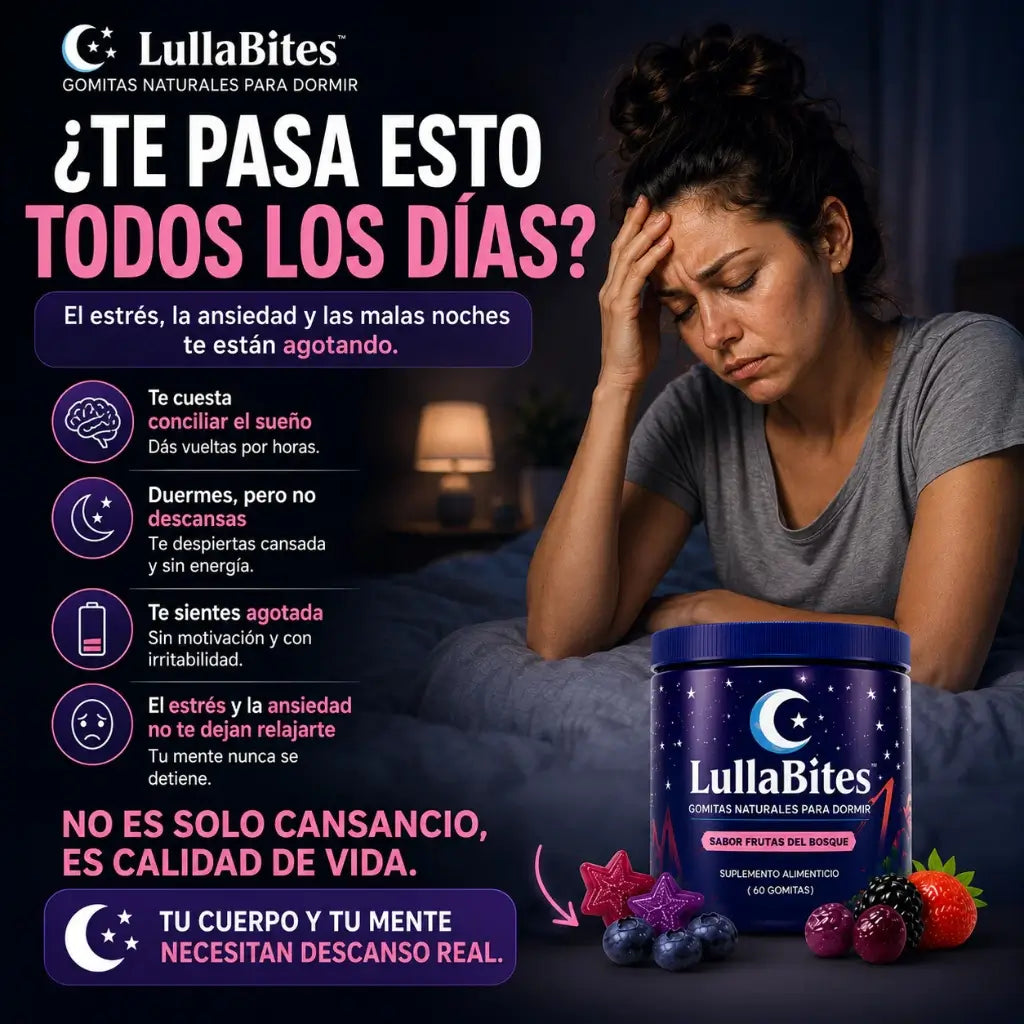 LullaBites™ – Gomitas Sin Melatonina Para Dormir Profundo y Despertar Despejado