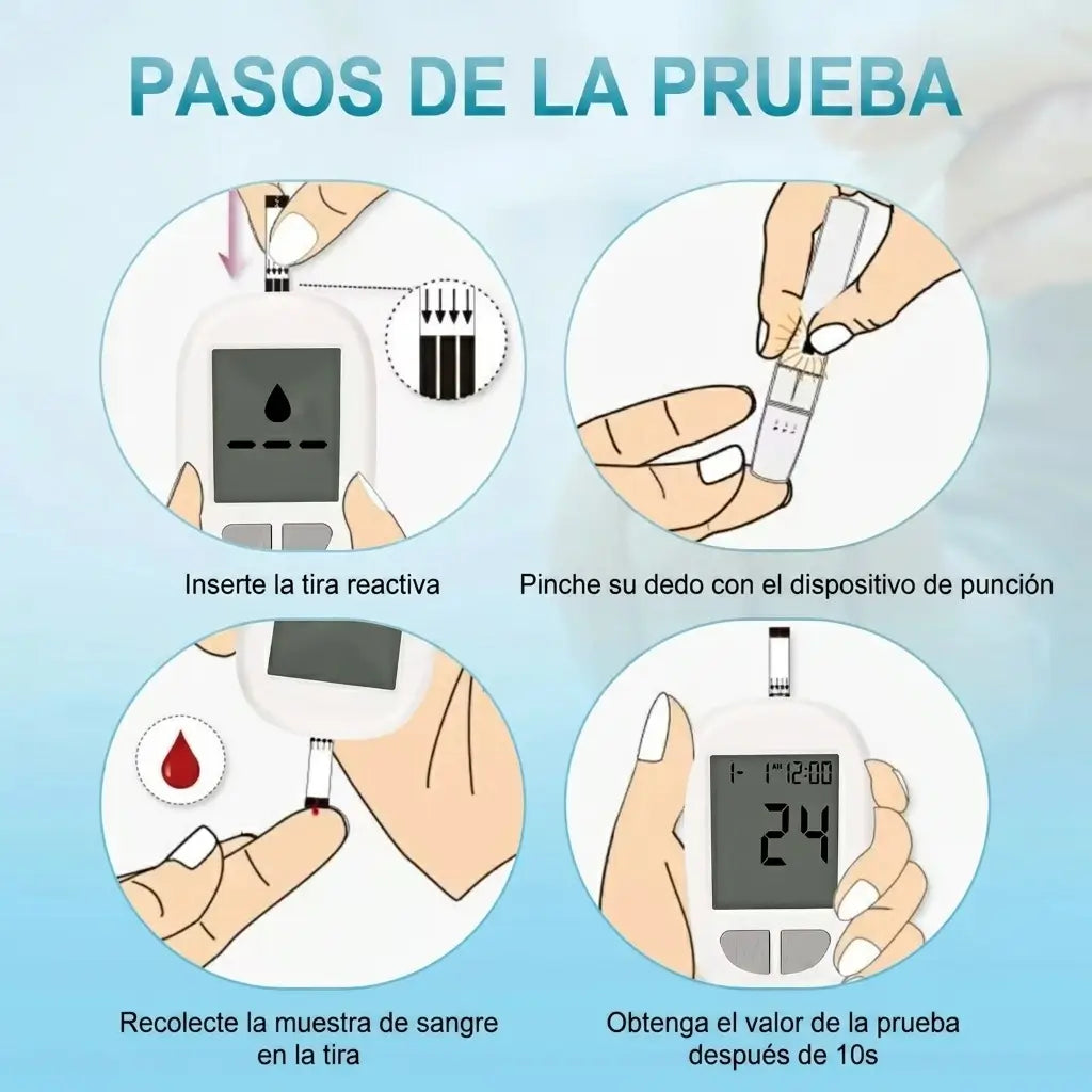 Kit Medidor de Glucosa Digital: conoce tu glucosa en 4 segundos, desde tu casa