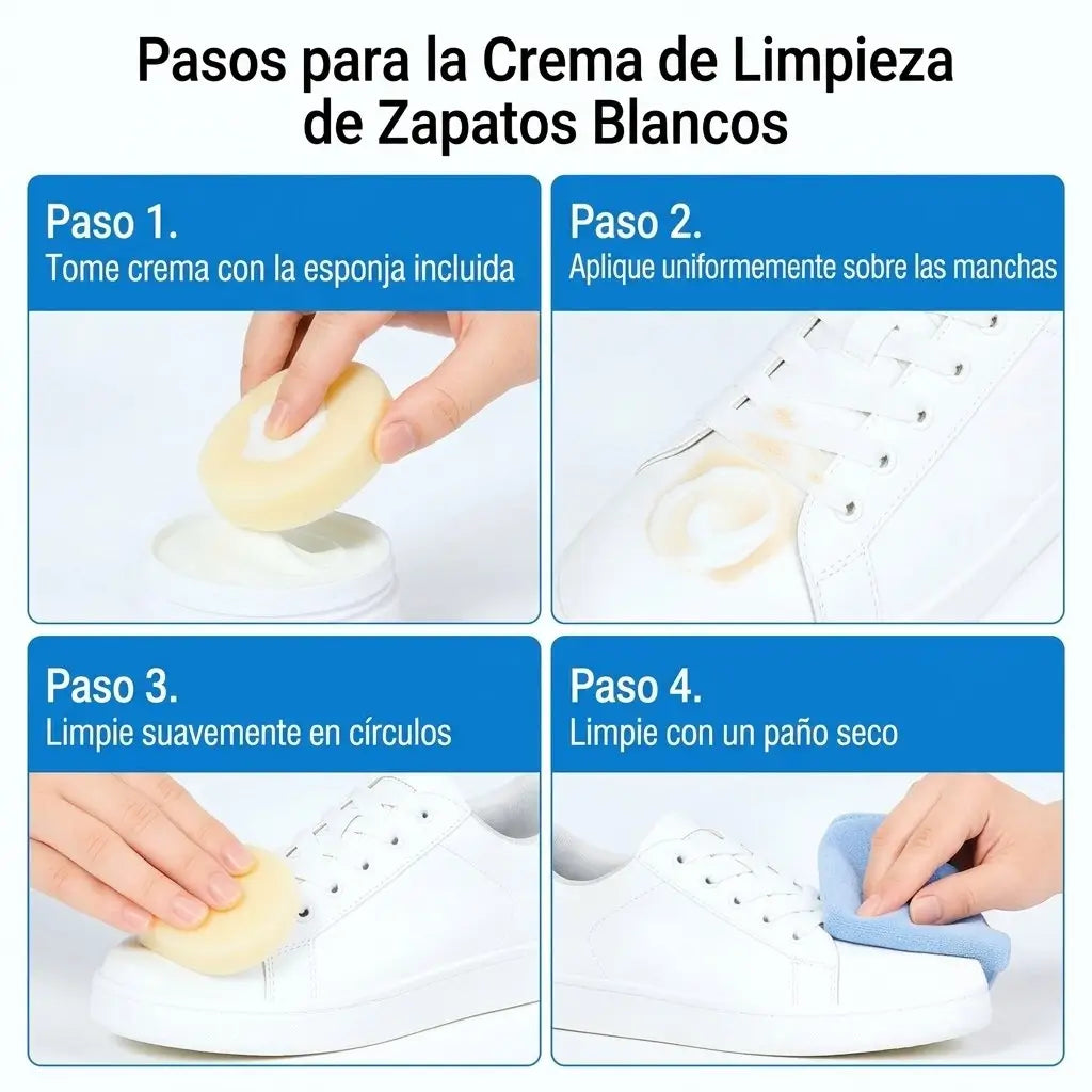 Clean Cream: Tus Tenis Blancos Como Nuevos en 30 Segundos — Sin Agua y Sin Restregar
