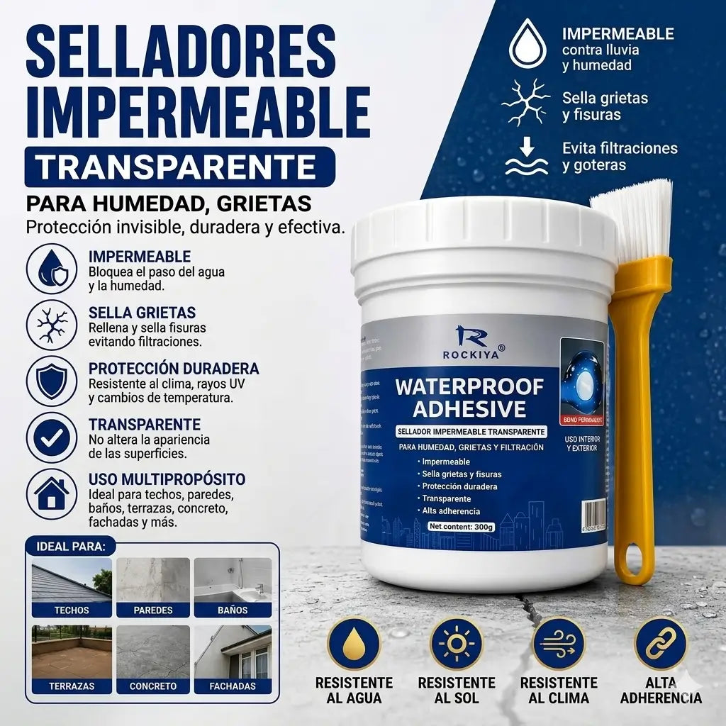 🔥 ¡Elimina Filtraciones en Minutos!. OFERTA 2X1 – El Sellador Transparante Más Potente y Fácil de Aplicar