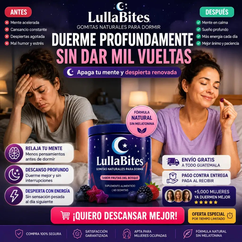 LullaBites™ – Gomitas Sin Melatonina Para Dormir Profundo y Despertar Despejado