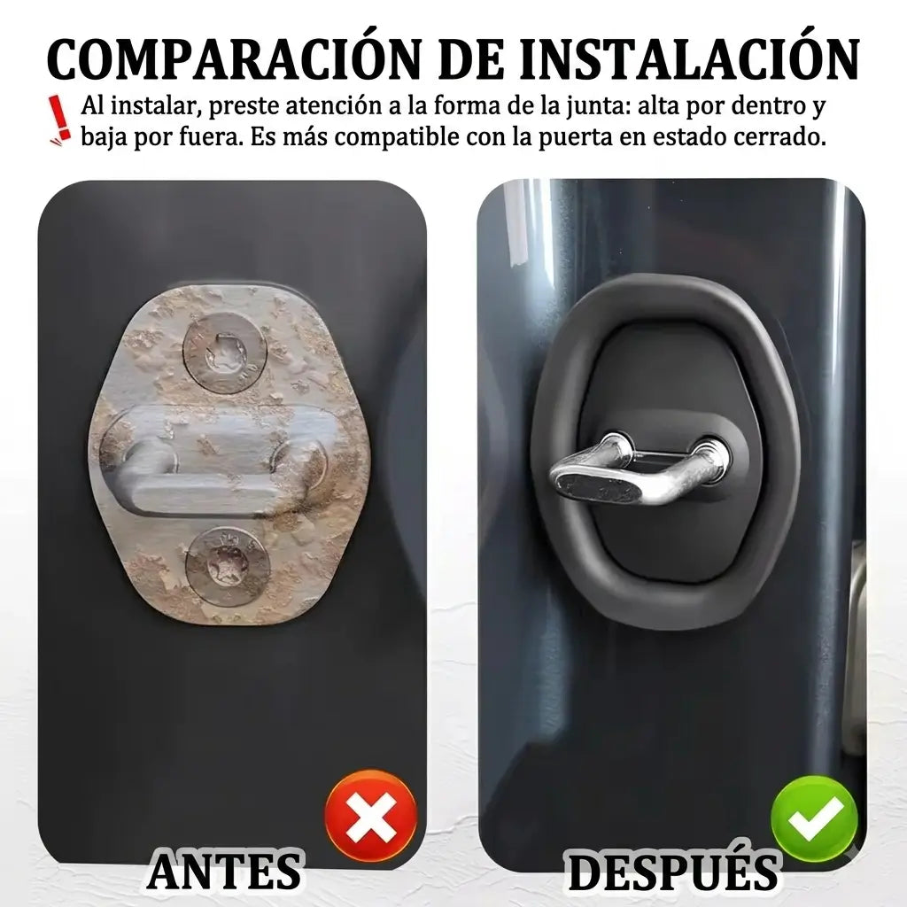 Juego de 4 Protectores Universales para cerraduras de puerta - Silicona de alta calidad