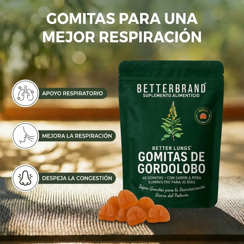 Gominolas de gordolobo: Desintoxicación Pulmonar & Salud Respiratoria